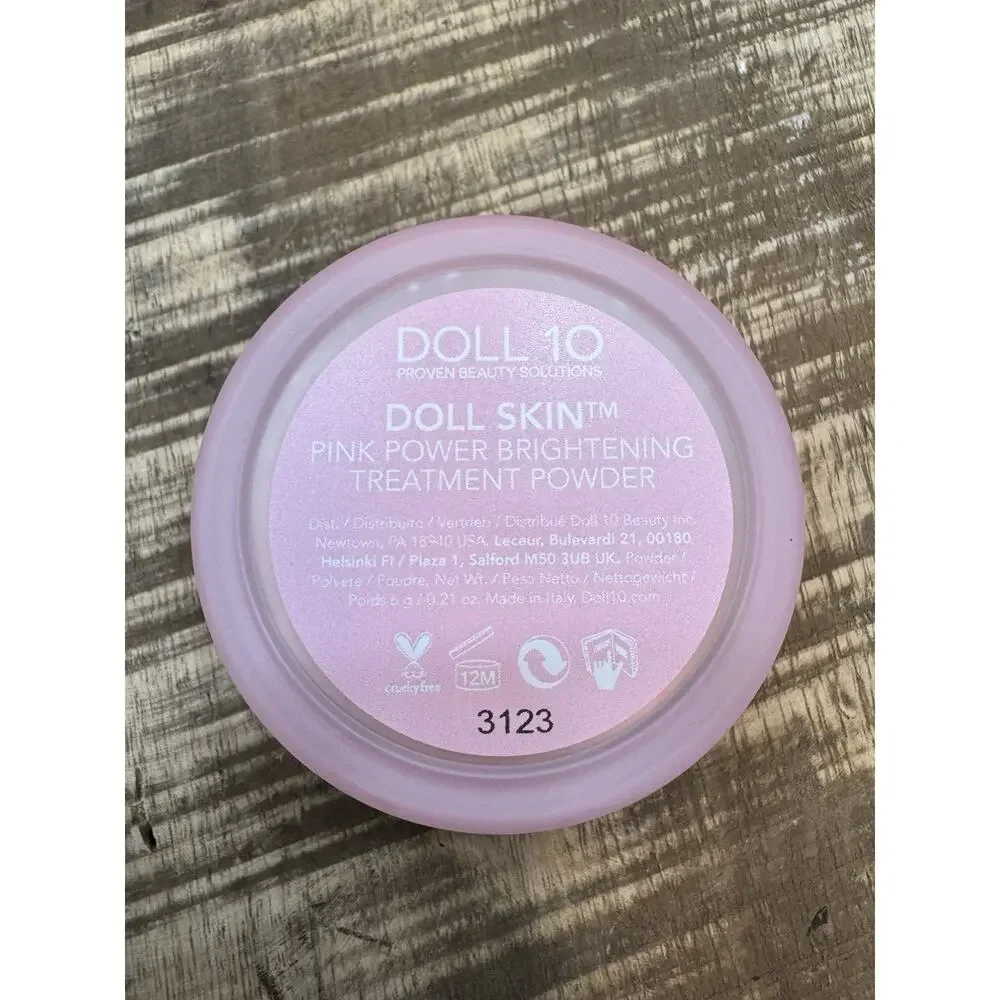 DOLL 10 PINK POWER BRIGHTENING TREATMENT POWDER BRAND NEW 0.21 OZ SEALED